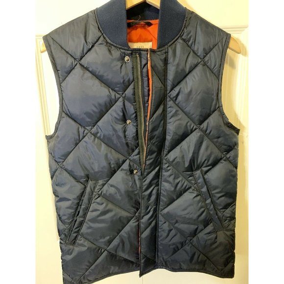 Free Assembly Womens XS Everyday Diamond‎ Quilted Vest Blue Orange New With Out - Picture 5 of 6
